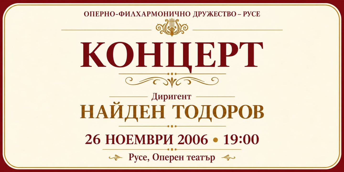 Event banner: Concert with State Opera Rousse (26.11.2006)