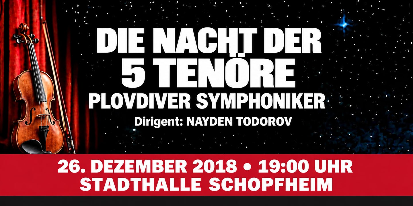 Event banner: Die Nacht der 5 Tenöre (26.12.2018)