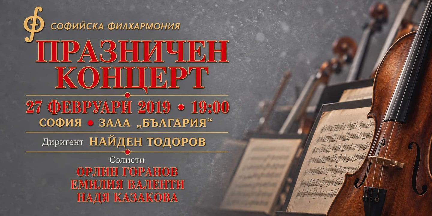 Event banner: Празничен концерт в София (27.02.2019)