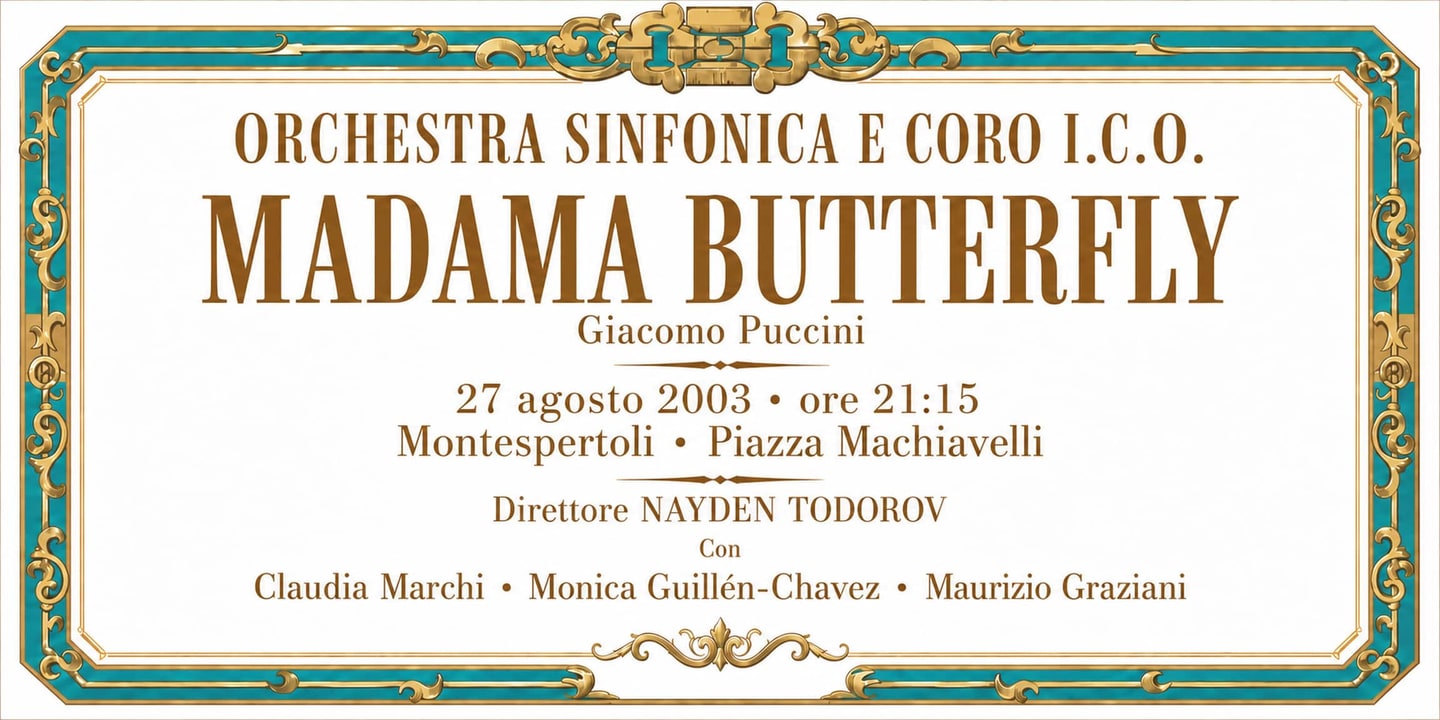 Event banner: Madama Butterfly by Puccini (27.08.2003)