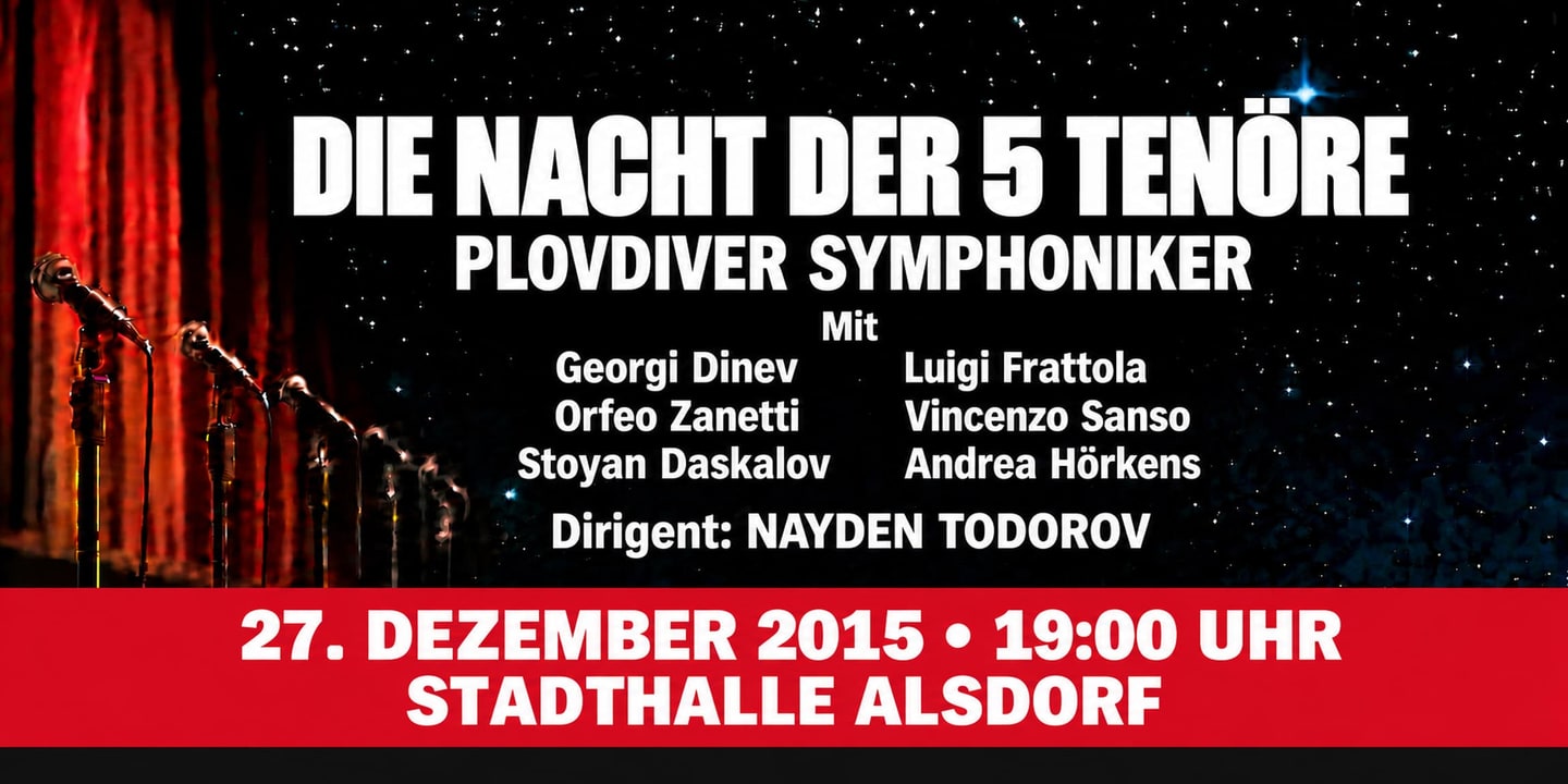 Event banner: Die Nacht der 5 Tenöre (27.12.2015)