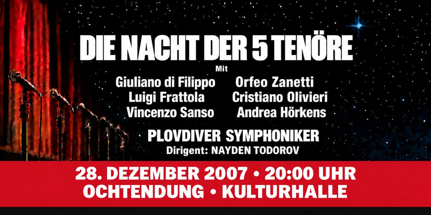 Event banner: Die Nacht der 5 Tenöre (28.12.2007)