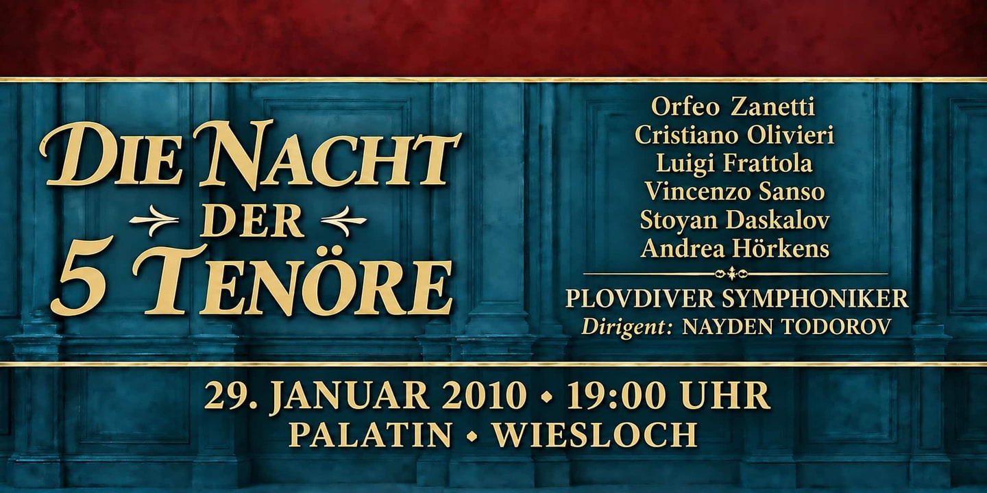 Event banner: Die Nacht der 5 Tenöre (29.01.2010)