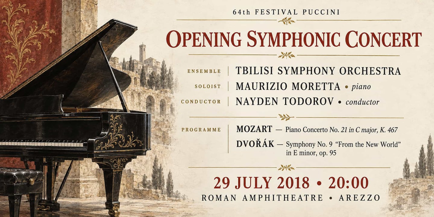 Event banner: Opening Symphonic Concert – 64th Festival Puccini (29.07.2018)