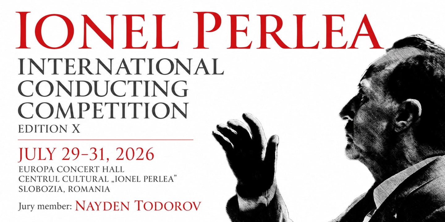 Event banner: 10th "Ionel Perlea" International Conducting Competition – Jury (29.07.2026)