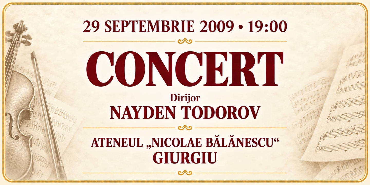 Event banner: Concert in Giurgiu (29.09.2009)