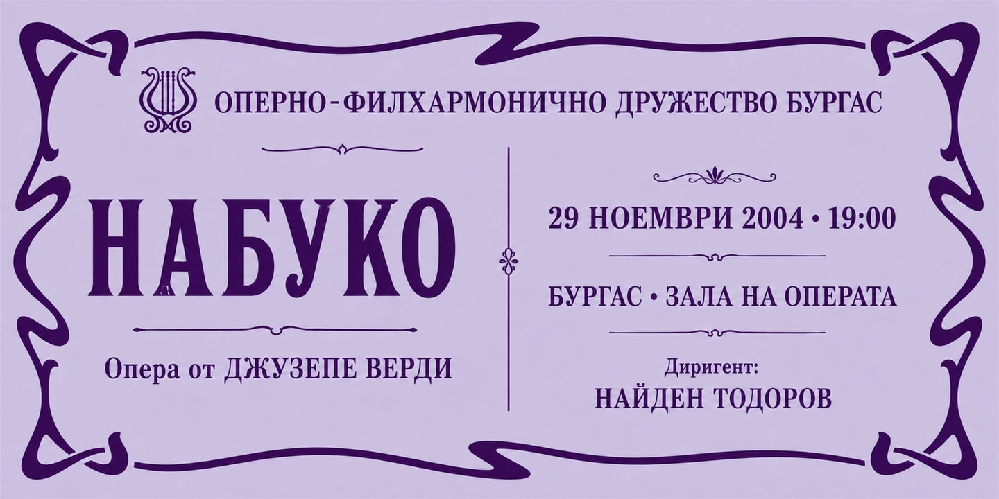 Event banner: Nabucco by Verdi (29.11.2004)