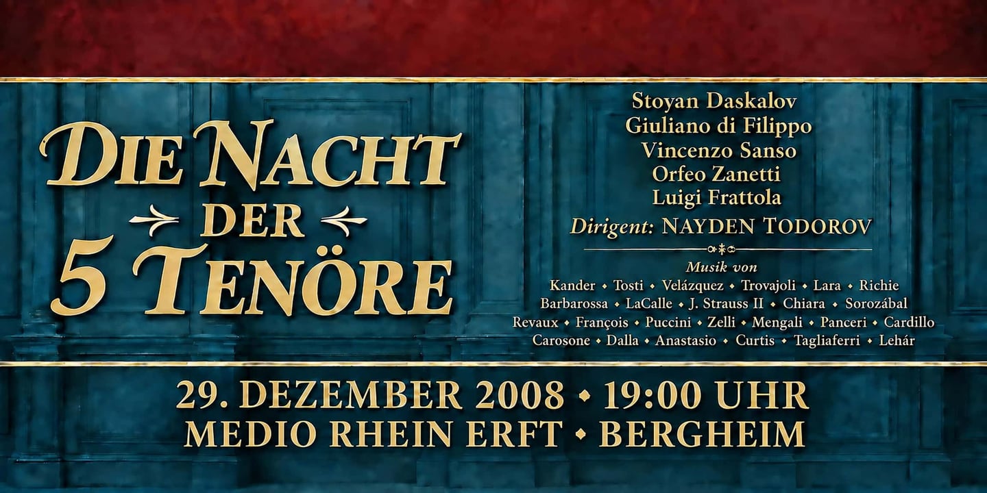 Event banner: Die Nacht der 5 Tenöre (29.12.2008)