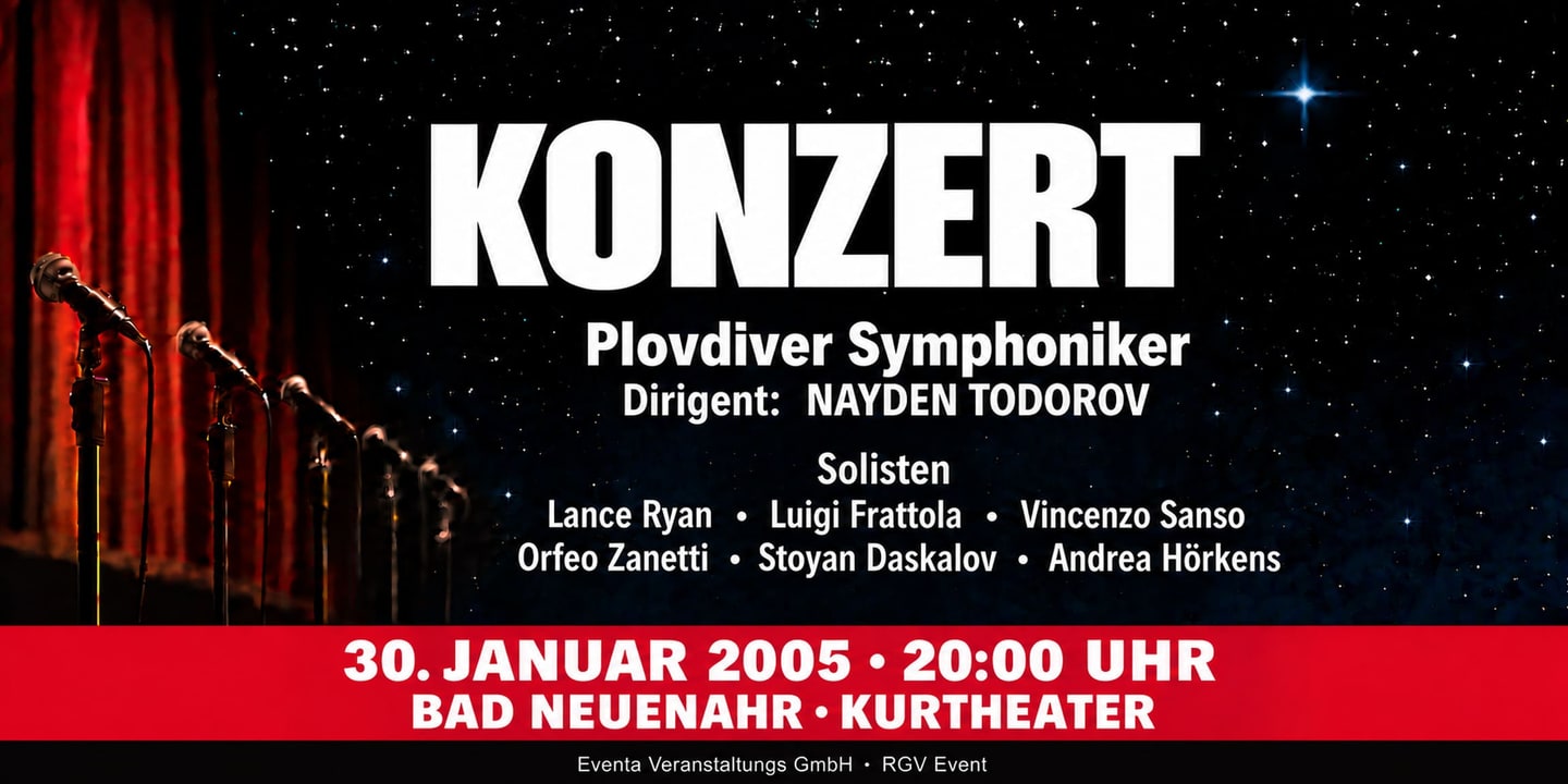 Event banner: Concert with Plovdiv Philharmonic Orchestra (30.01.2005)