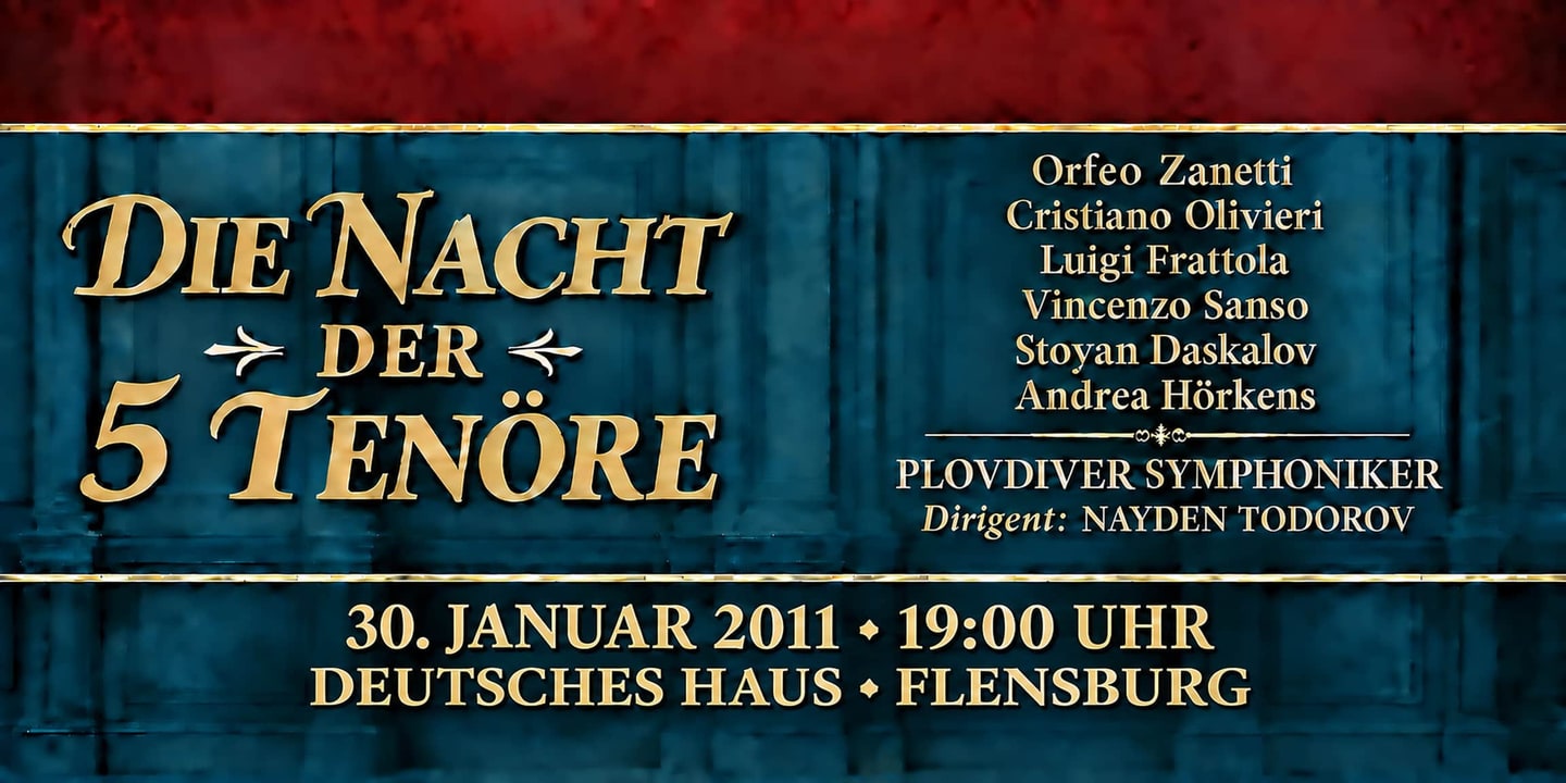 Event banner: Die Nacht der 5 Tenöre (30.01.2011)