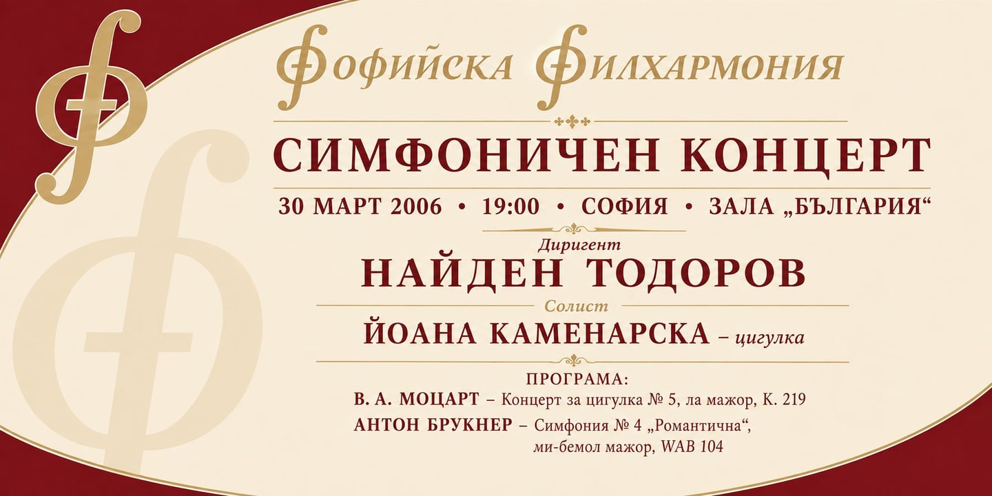 Event banner: Nayden Todorov & Yoanna Kamenarska (30.03.2006)