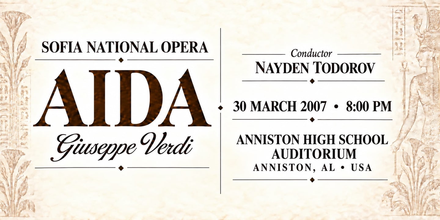 Event banner: Aida by Verdi (30.03.2007)