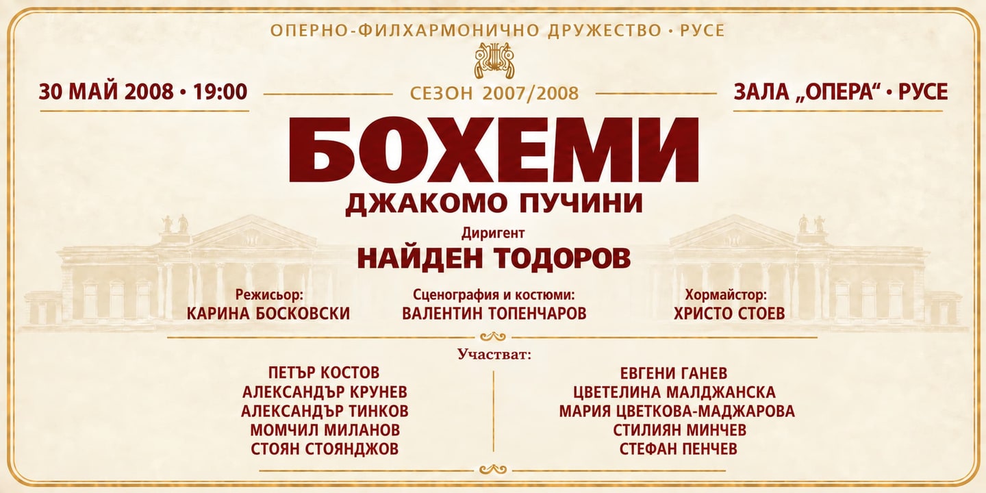 Event banner: La bohème (30.05.2008)