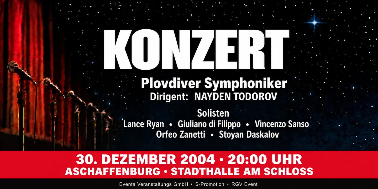 Event banner: Concert with Plovdiv Philharmonic Orchestra (30.12.2004)