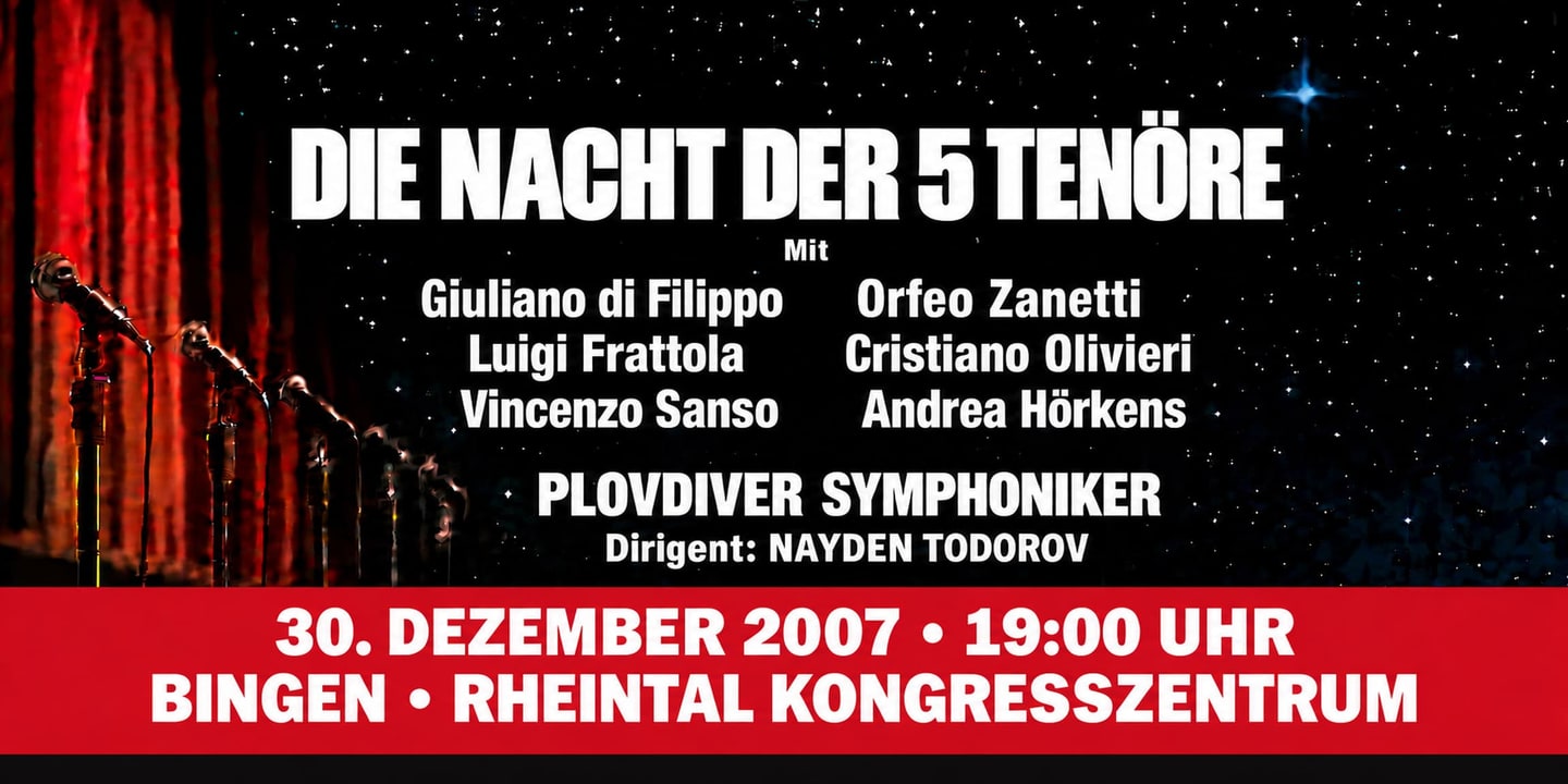 Event banner: Die Nacht der 5 Tenöre (30.12.2007)