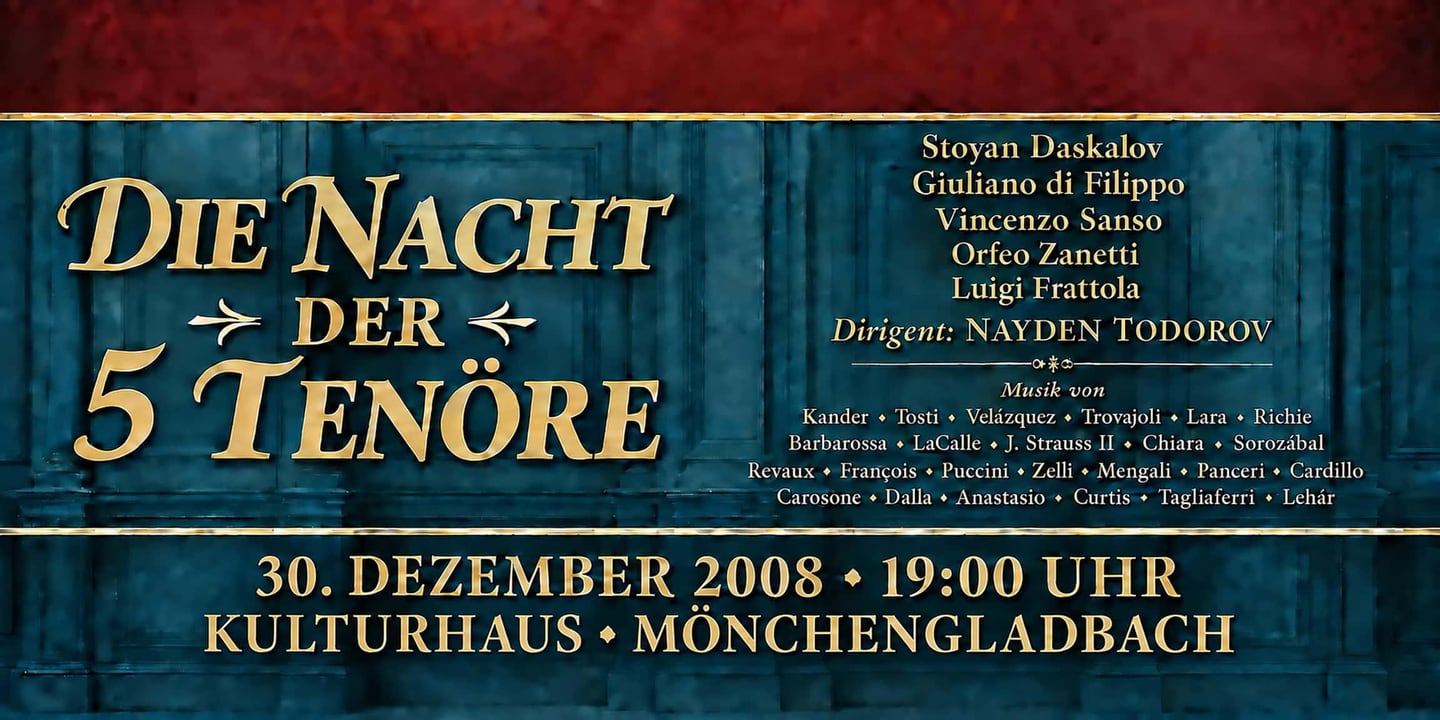 Event banner: Die Nacht der 5 Tenöre (30.12.2008)