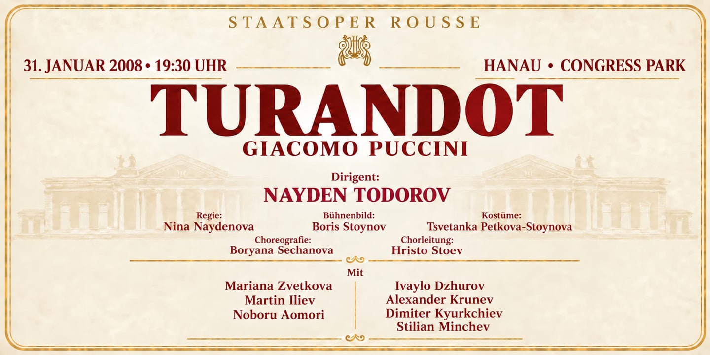 Event banner: Turandot by Puccini (31.01.2008)