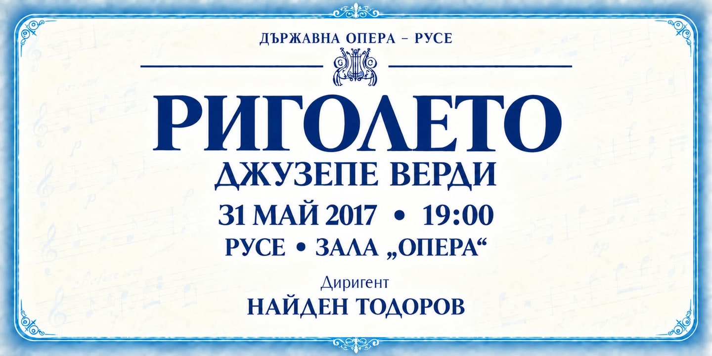 Event banner: Rigoletto by Verdi (31.05.2017)