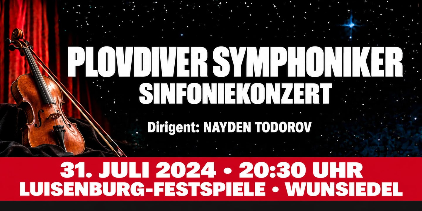 Event banner: Concert with Plovdiver Symphoniker (31.07.2024)