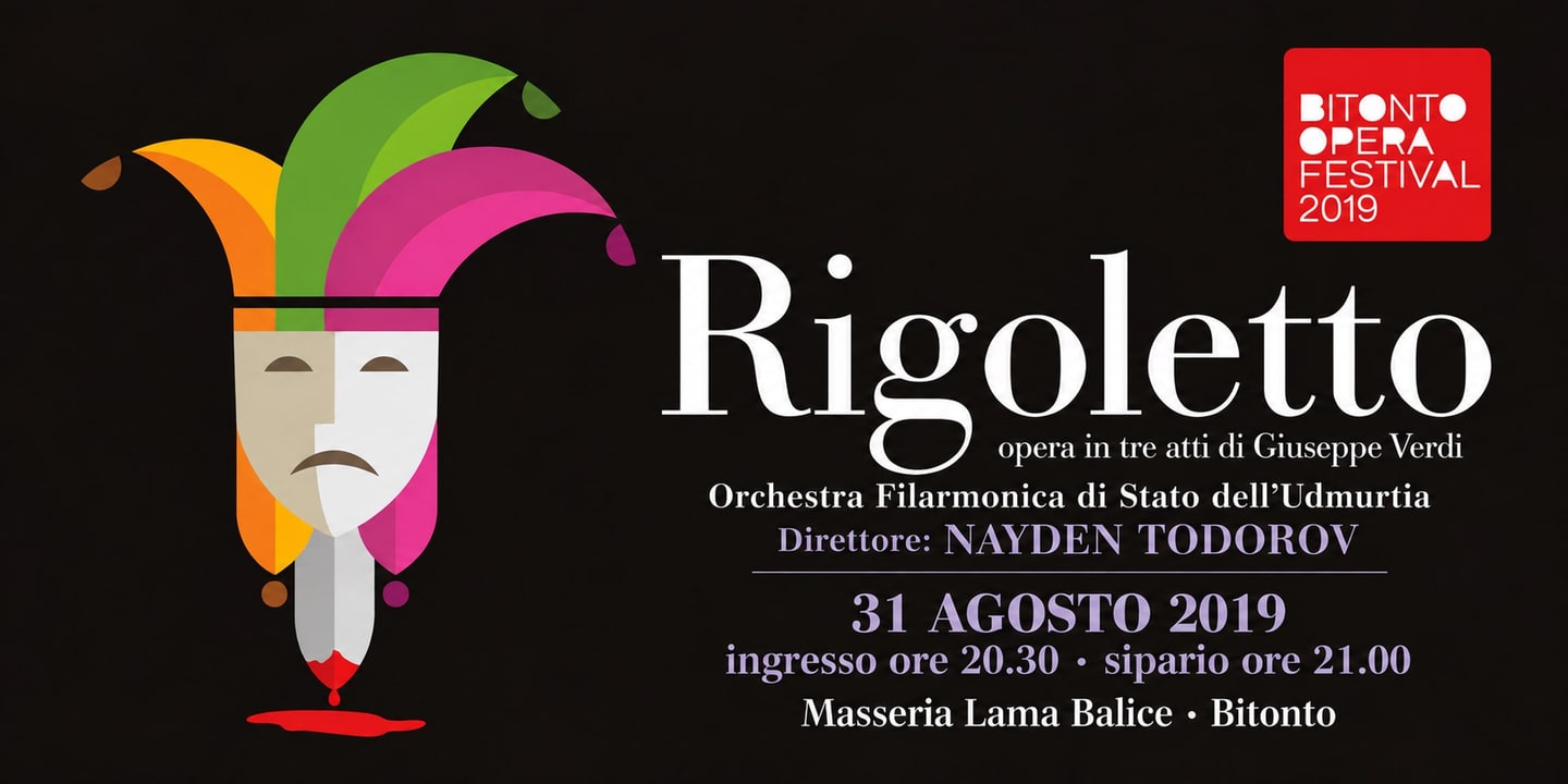 Event banner: Rigoletto in Bitonto (31.08.2019)