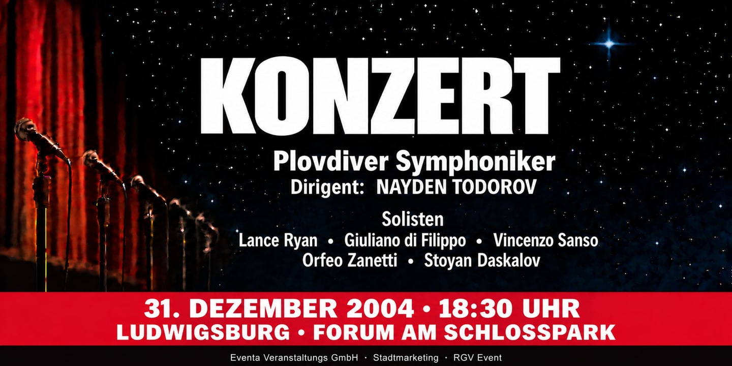 Event banner: Concert with Plovdiv Philharmonic Orchestra (31.12.2004)