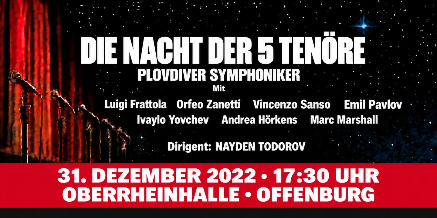 Event banner: Die Nacht der 5 Tenöre (31.12.2022)