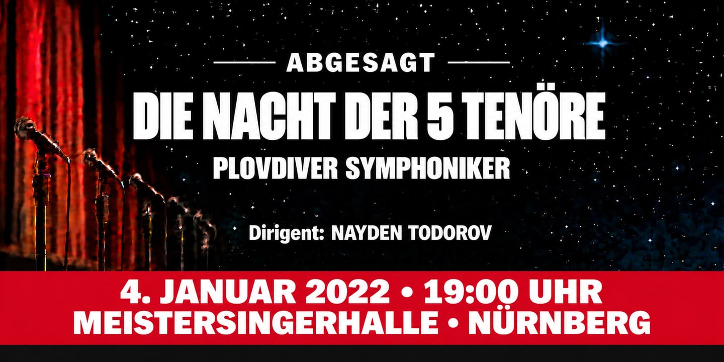 Event banner: Cancelled: Die Nacht der 5 Tenöre 2022 (04.01.2022)