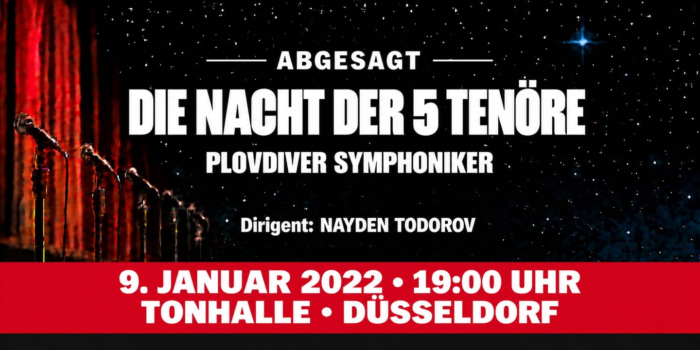 Event banner: Cancelled: Die Nacht der 5 Tenöre 2022 (09.01.2022)