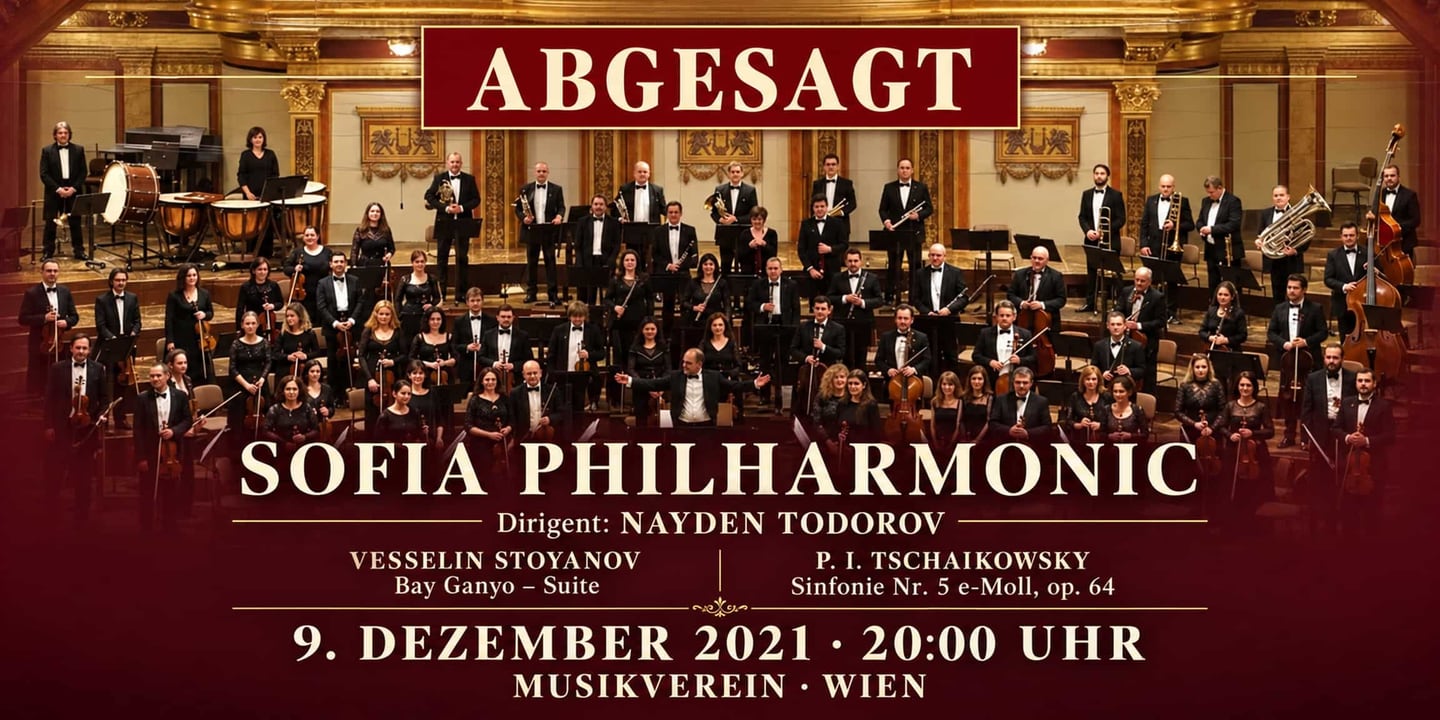 Event banner: Cancelled: Concert at MUSIKVEREIN – WIEN (09.12.2021)