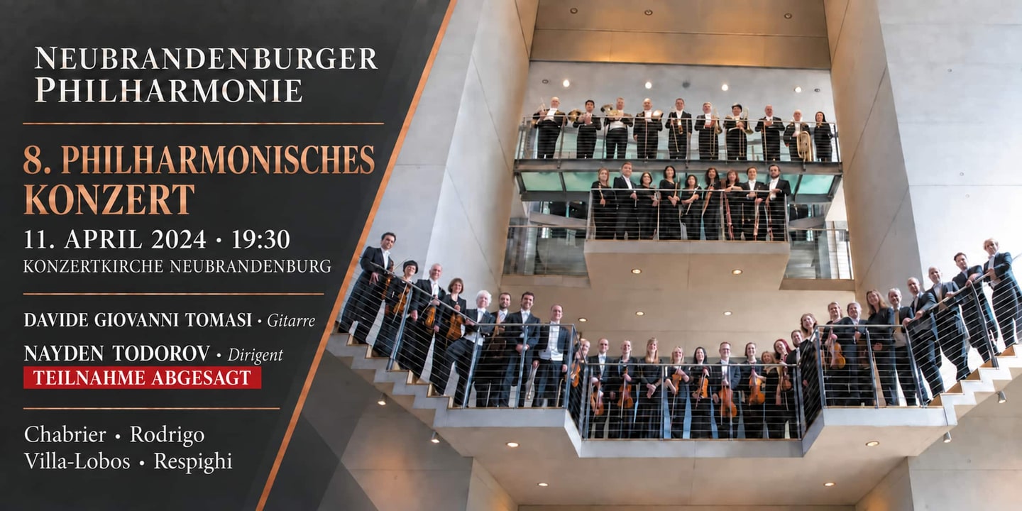 Event banner: Cancelled: 8. Philharmonisches Konzert (11.04.2024)