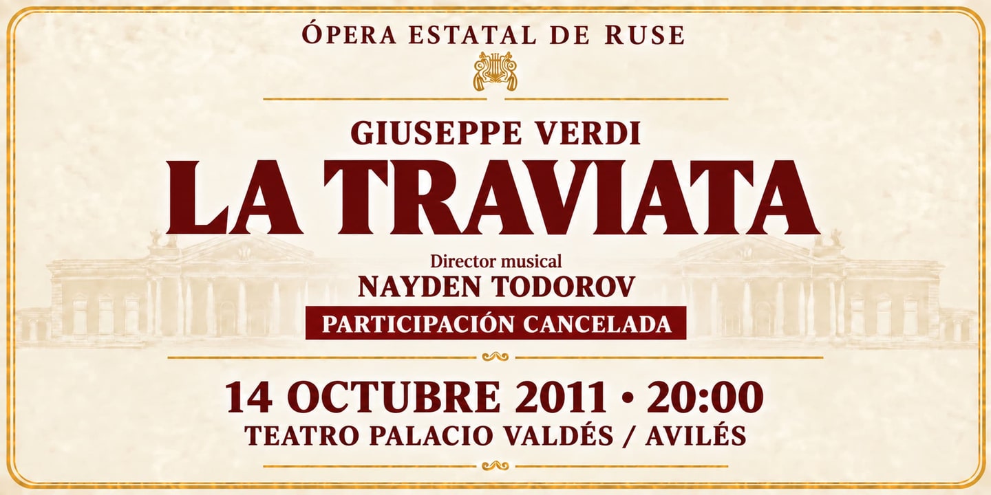Event banner: Cancelled: Opera Tour in Spain (14.10.2011)