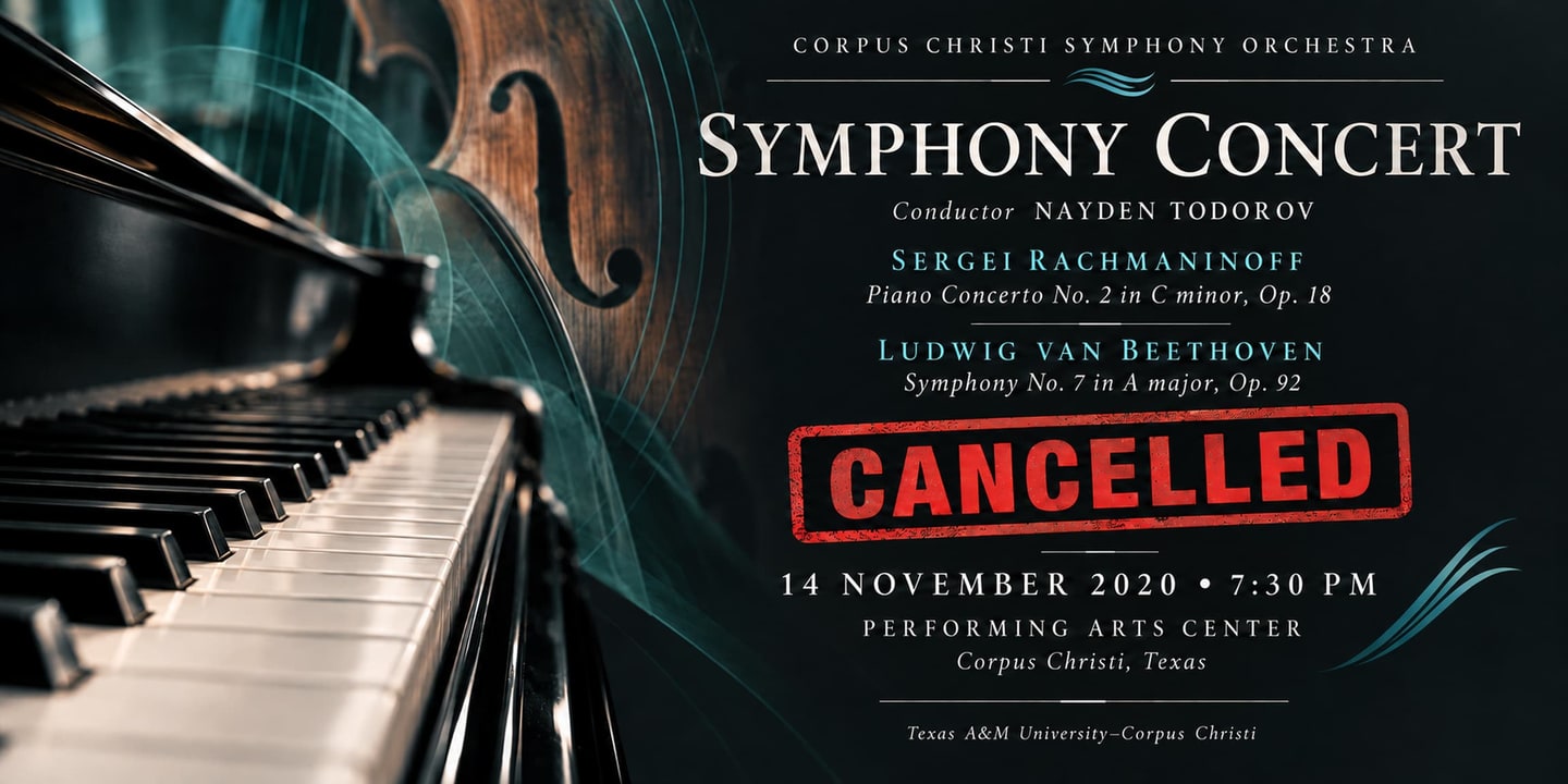 Event banner: Cancelled: Symphony concert (14.11.2020)