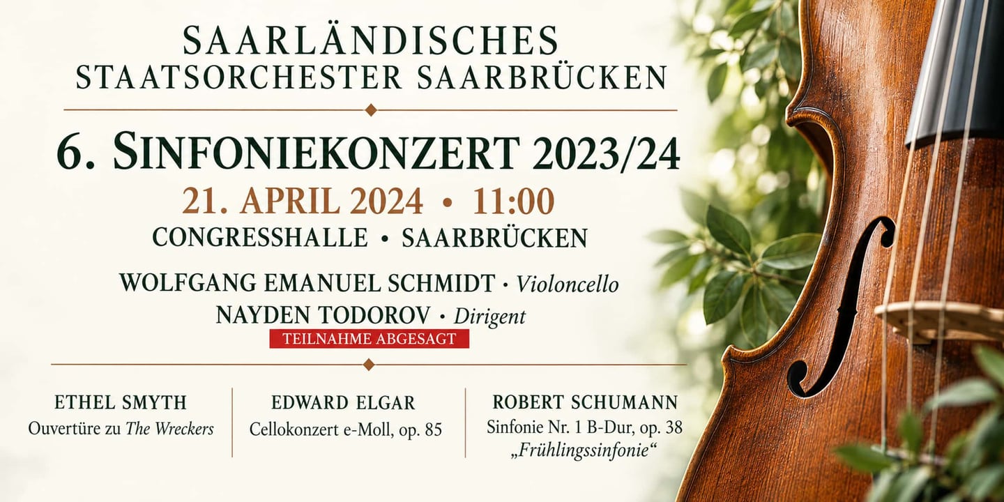 Event banner: Cancelled: 6. Sinfoniekonzert 2023/24 (21.04.2024)