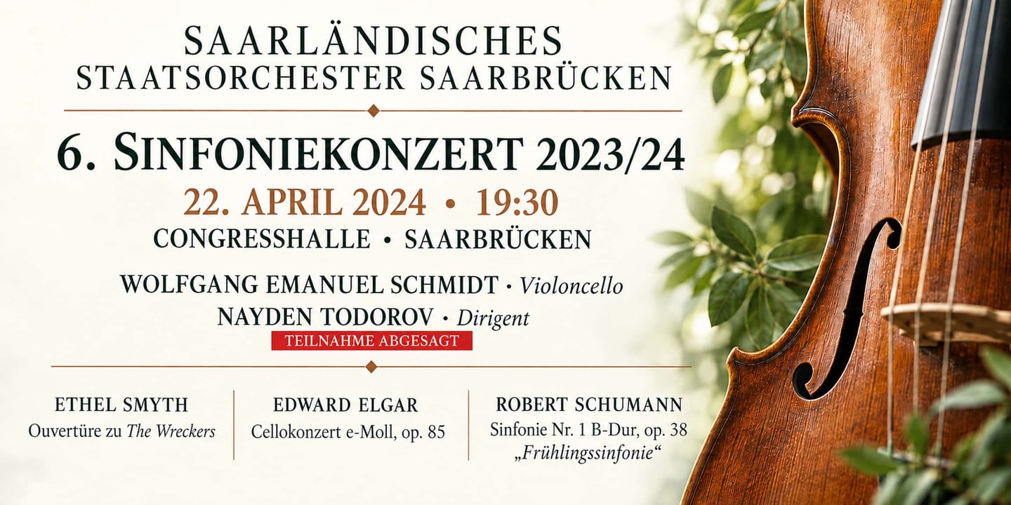 Event banner: Cancelled: 6. Sinfoniekonzert 2023/24 (22.04.2024)