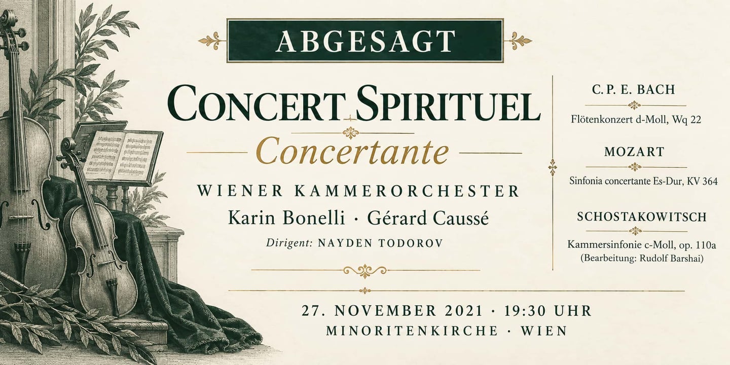Event banner: Cancelled: Concert Spirituel – Concertante (27.11.2021)