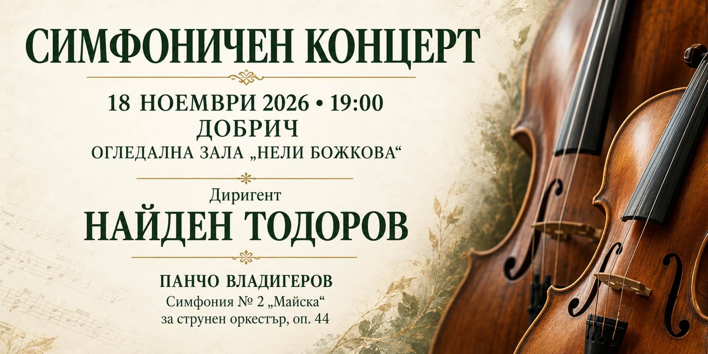 Event banner: Cancelled: Concert in Dobrich (18.11.2026)